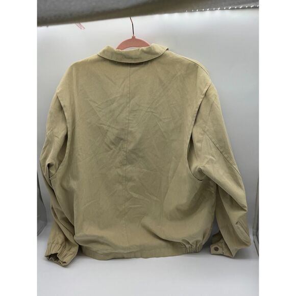 Newport Harbor Mens Jacket Beige  Large  Long Sleeve Full Zip Lined - Picture 5 of 7